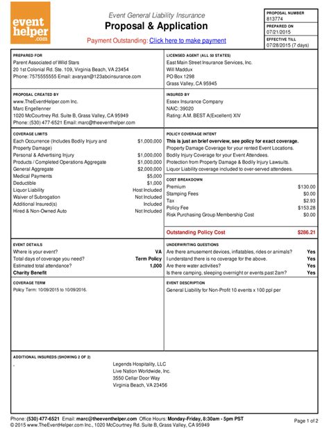 one day event liability insurance.